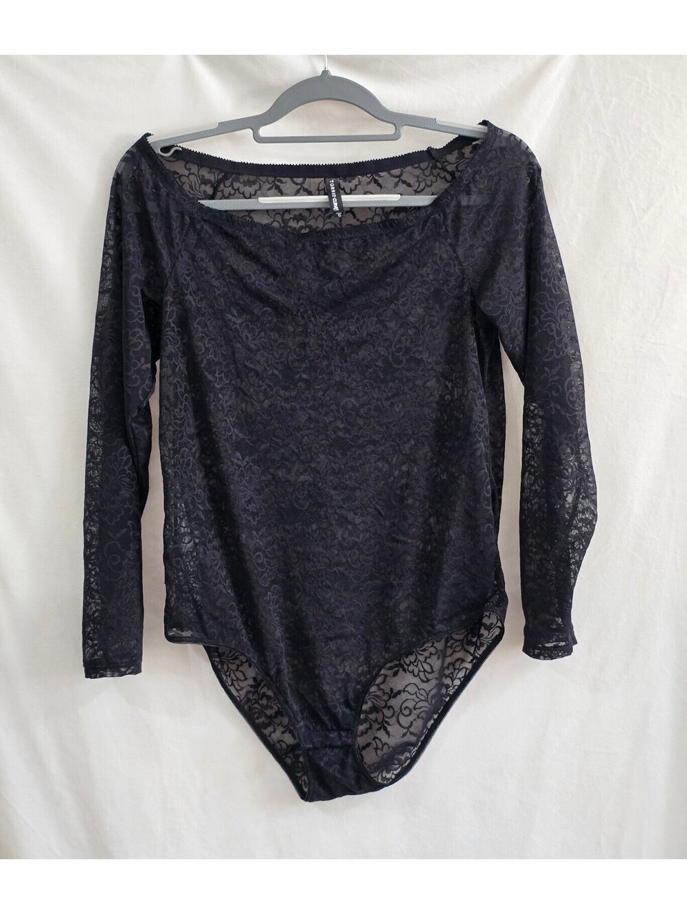 Torrid Curve Black Lace Long Sleeve Bodysuit Size 0